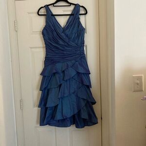 Tadashi Shoji Tiered Blue Dress